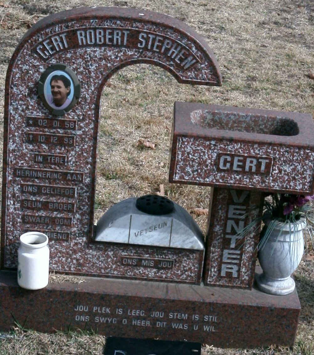 VENTER Gert Robert Stephen 1958-1993