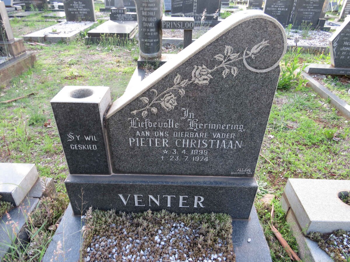 VENTER Pieter Christiaan 1899-1974