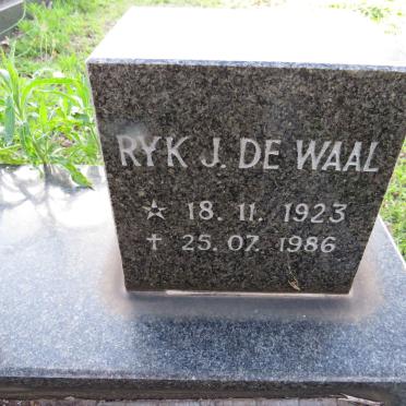 WAAL Ryk J., de 1923-1986