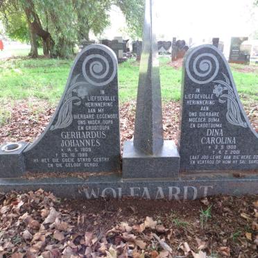 WOLFAARDT Gerhardus Johannes 1909-1988 &amp; Dina Carolina 1909-2001