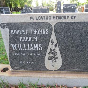 WILLIAMS Robert Thomas Harden 1902-1973