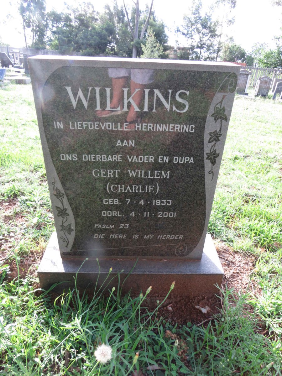 WILKINS Gert Willem 1933-2001