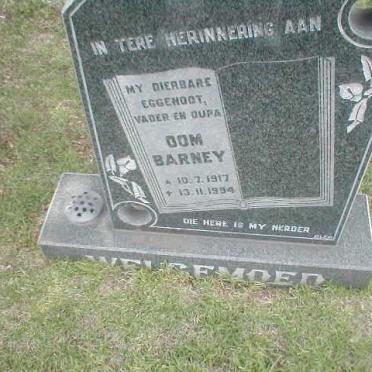 WELGEMOED Barney 1917-1994