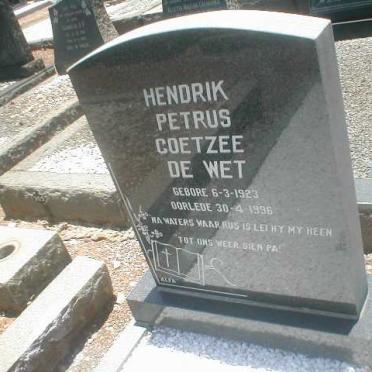 WET Hendrik Petrus Coetzee, de 1923-1996