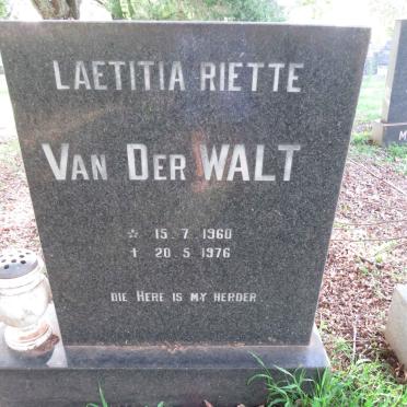 WALT Laetitia Riette, van der 1960-1976
