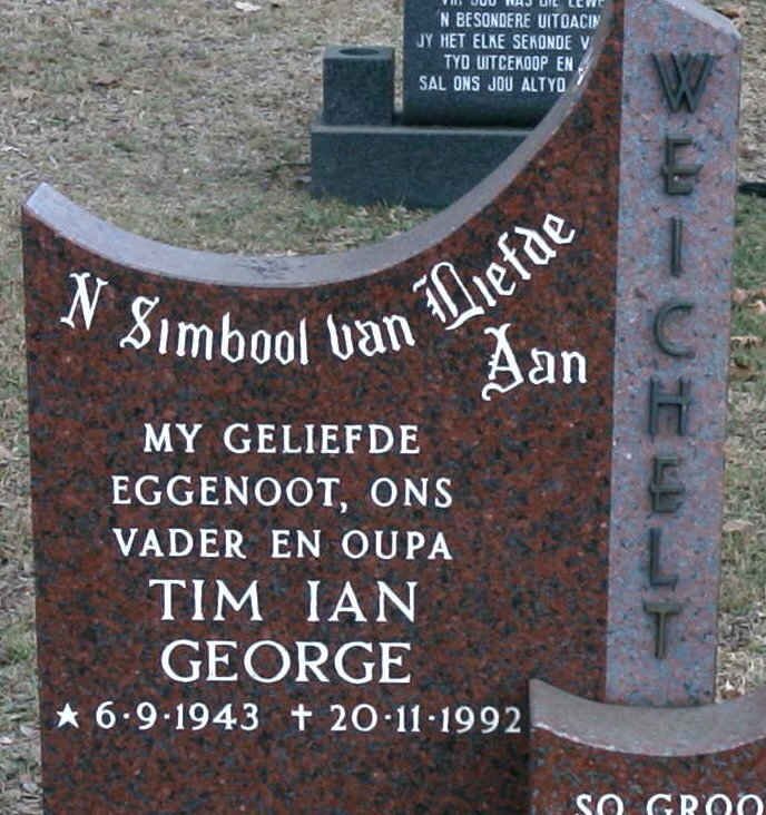 WEICHELT Tim Ian George 1943-1992