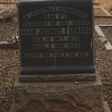 BARNARD Adam Jacobus 1879-1942