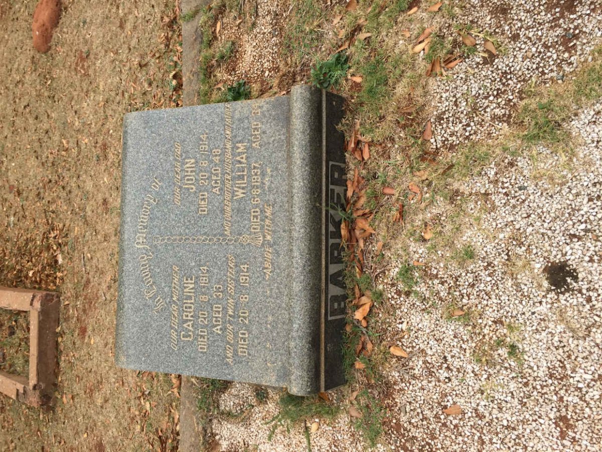 BARKER John -1914 &amp; Caroline -1914 :: BARKER ? -1914 :: BARKER ? -1914 :: BARKER William -1937
