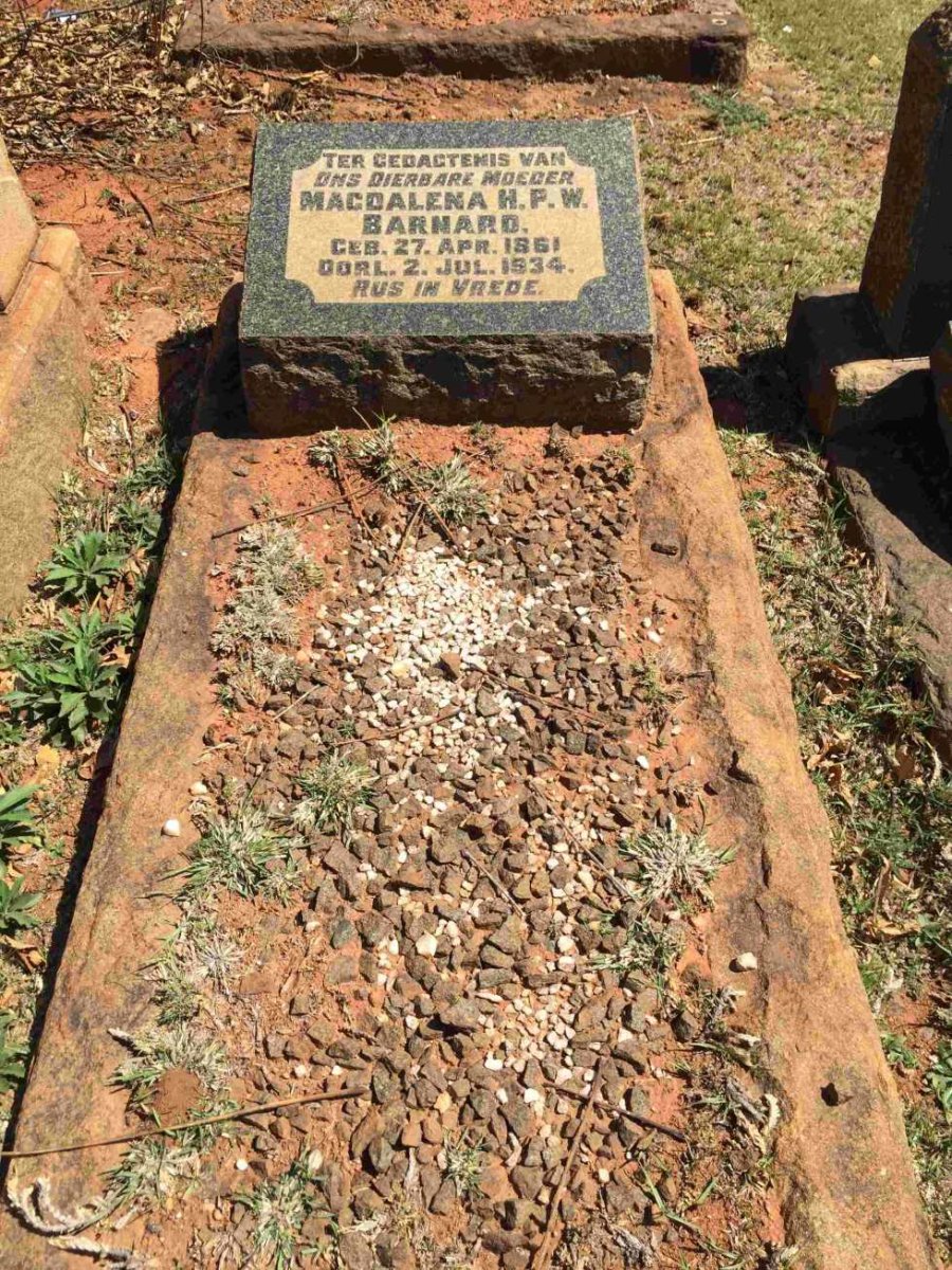 BARNARD Magdalena H.P.W. 1861-1934