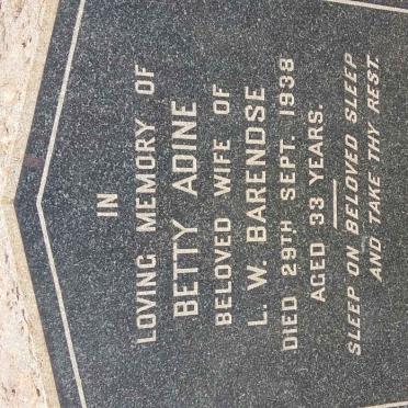 BARENDSE Betty Adine -1938