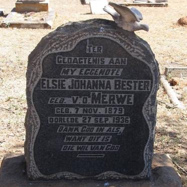 BESTER Elsie Johanna nee v.d. MERWE 1879-1936