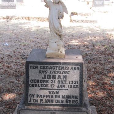 BERG Johan, van den 1931-1932 :: VAN DEN BERG Hendrina Berthina 1933-1934