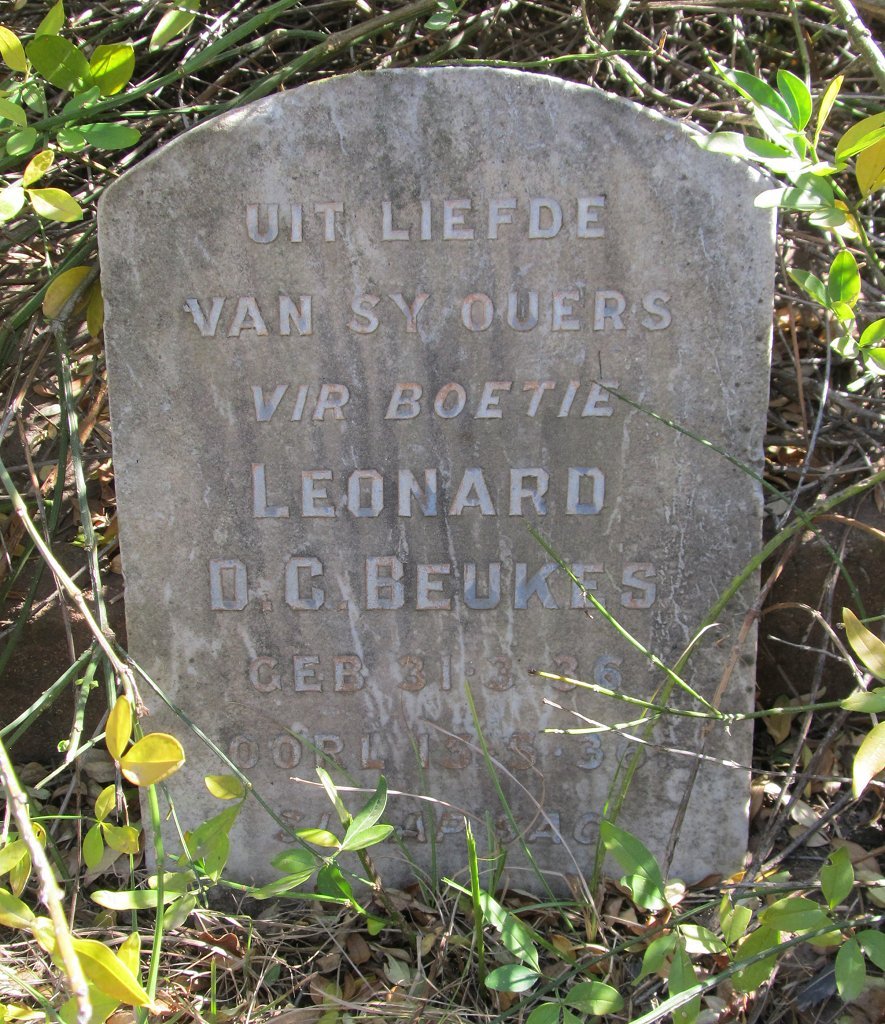 BEUKES Leonard D.C. 1936-1936