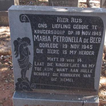 BEER Maria Petronella, de 1945-1945
