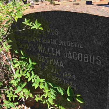 BOTHMA Schalk Willem Jacobus 1924-1933