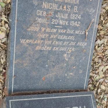 BOSCH Nichlaas B., van 1924-1942