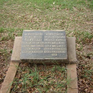 BRITZ Jan J. 1883-1918 :: DE VILLIERS Gloria 1935-1936