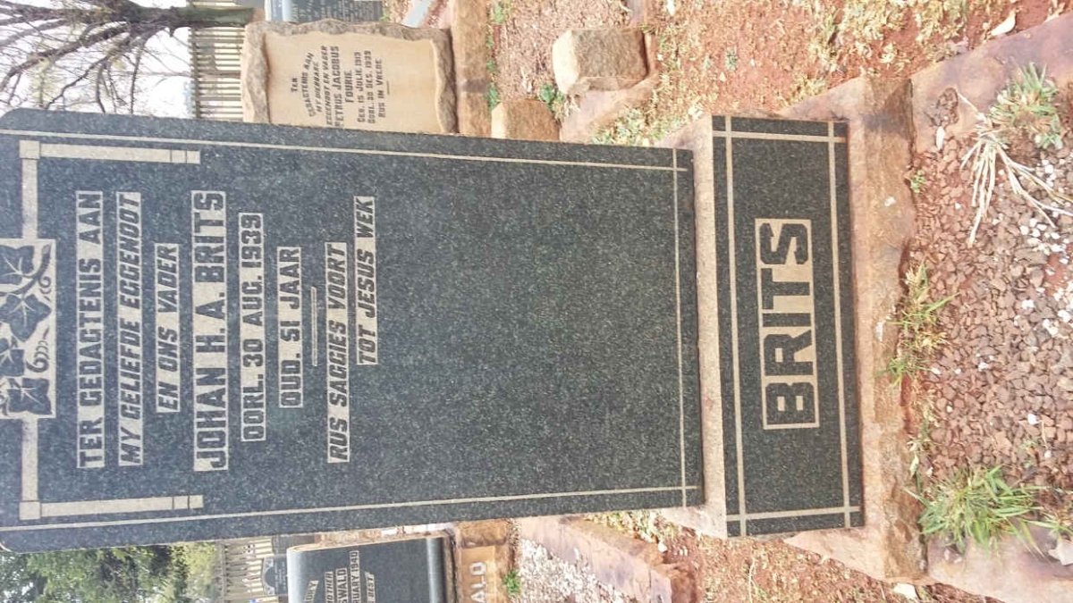 BRITS Johan H.A. -1939