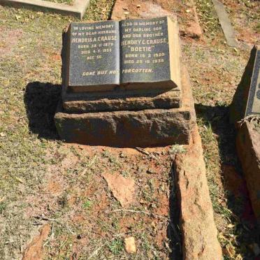 CRAUSE Hendrik A. 1879-1935 :: CRAUSE Hendry C. 1920-1936