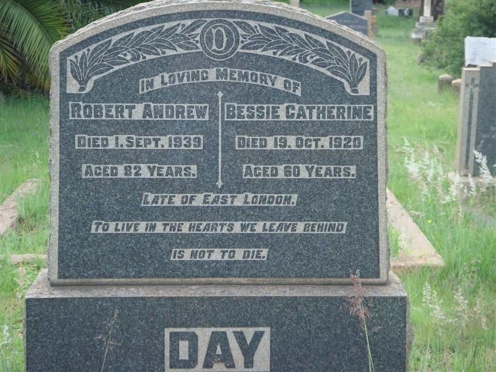 DAY Robert Andrew -1939 &amp; Bessie Catherine -1920