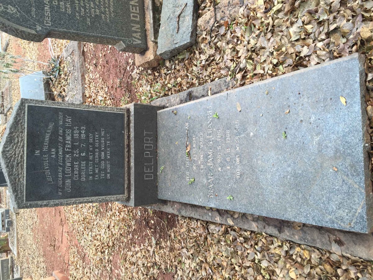 DELPORT John Lodwick Francis Hay 1894-1943 :: DELPORT Isaac James Francis 191?-1968