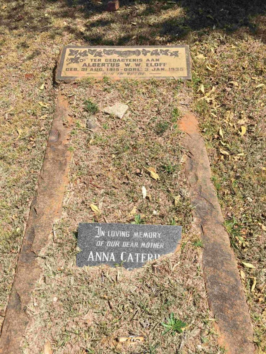 ELOFF Albertus W.W. 1915-1935 :: ? Anna Caterina ?