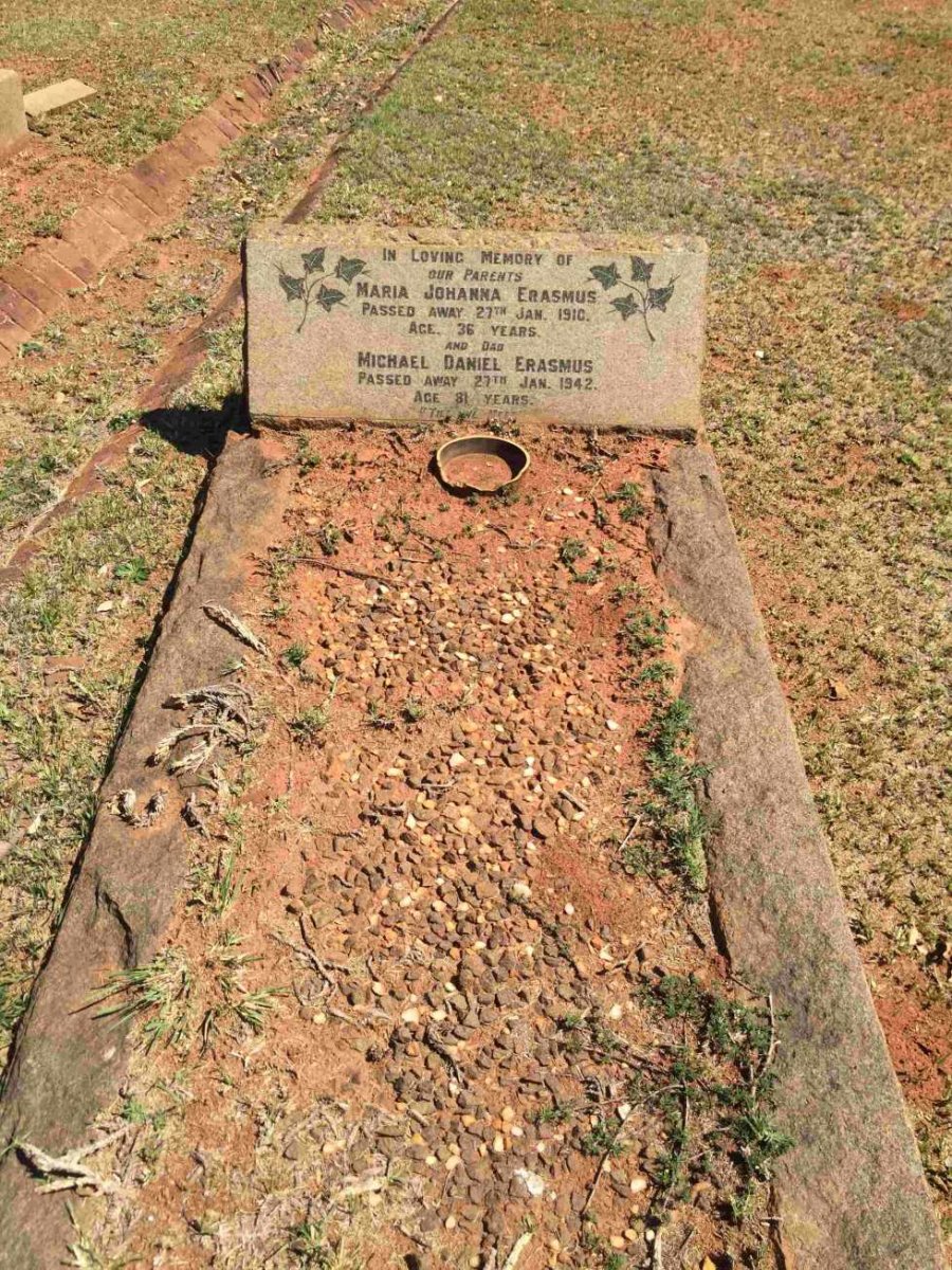 ERASMUS Michael Daniel -1942 &amp; Maria Johanna -1910