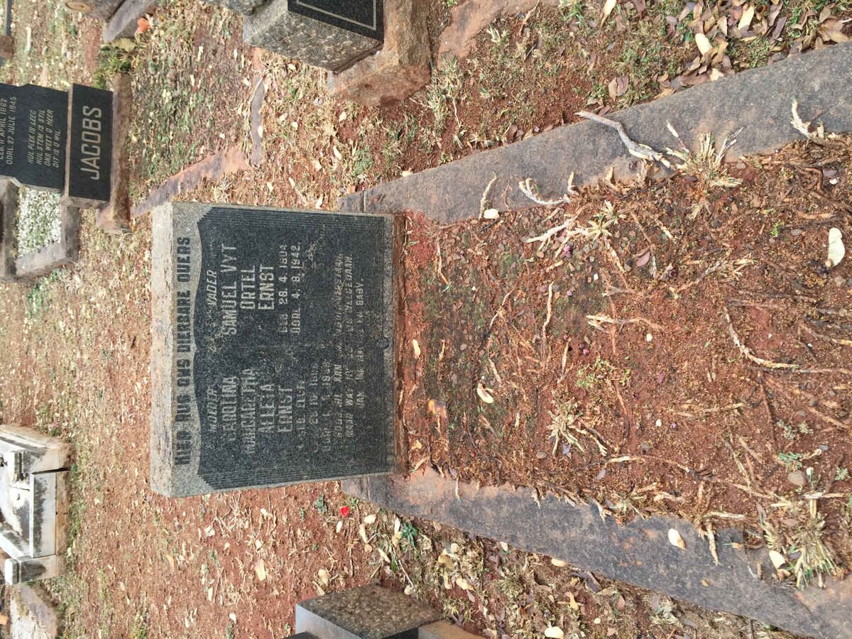 ERNST Samuel Vyt Ortel 1904-1942 &amp; Carolina Margaretha Alleta