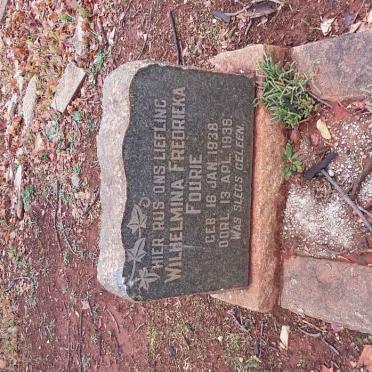 FOURIE Wilhelmina Fredrieka 1938-1938