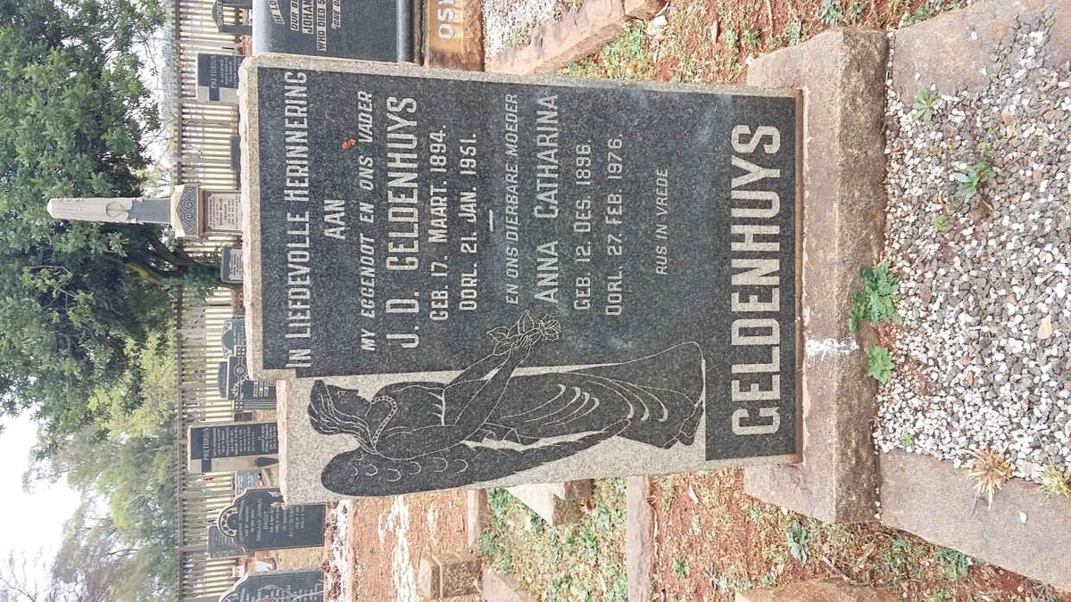 GELDENHUYS J.D. 1894-1951 &amp; Anna Catharina 1896-1976