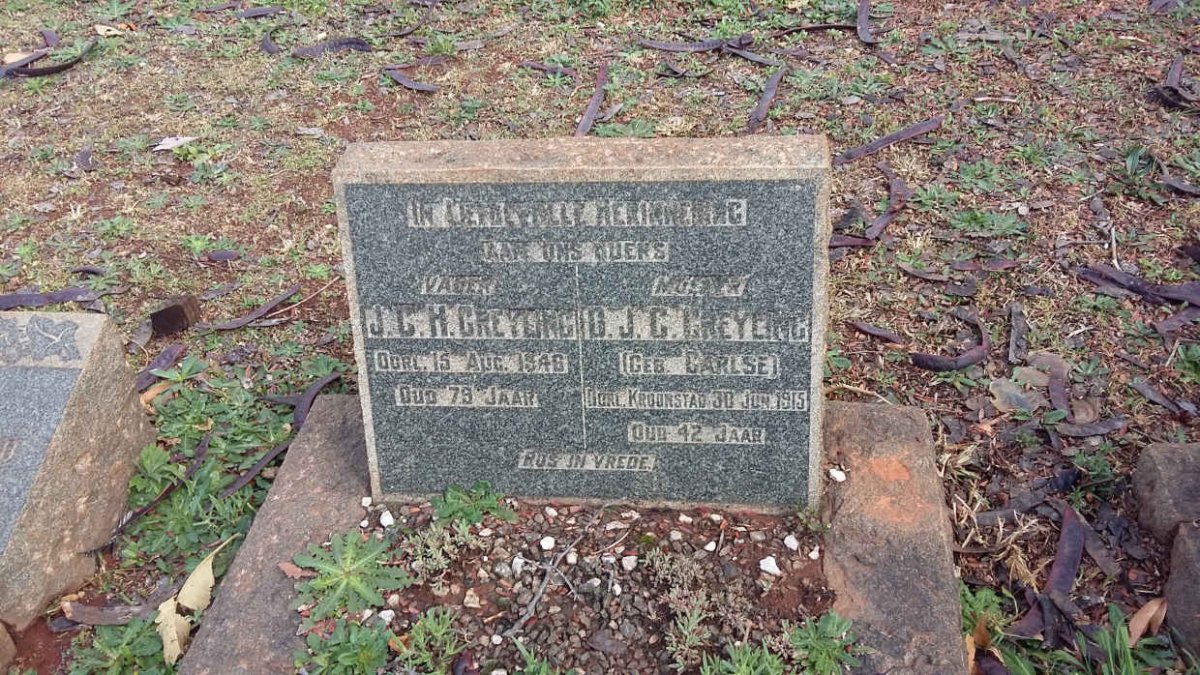 GREYLING J.C.H. -1946 &amp; D.J.C. CARLSE -1915