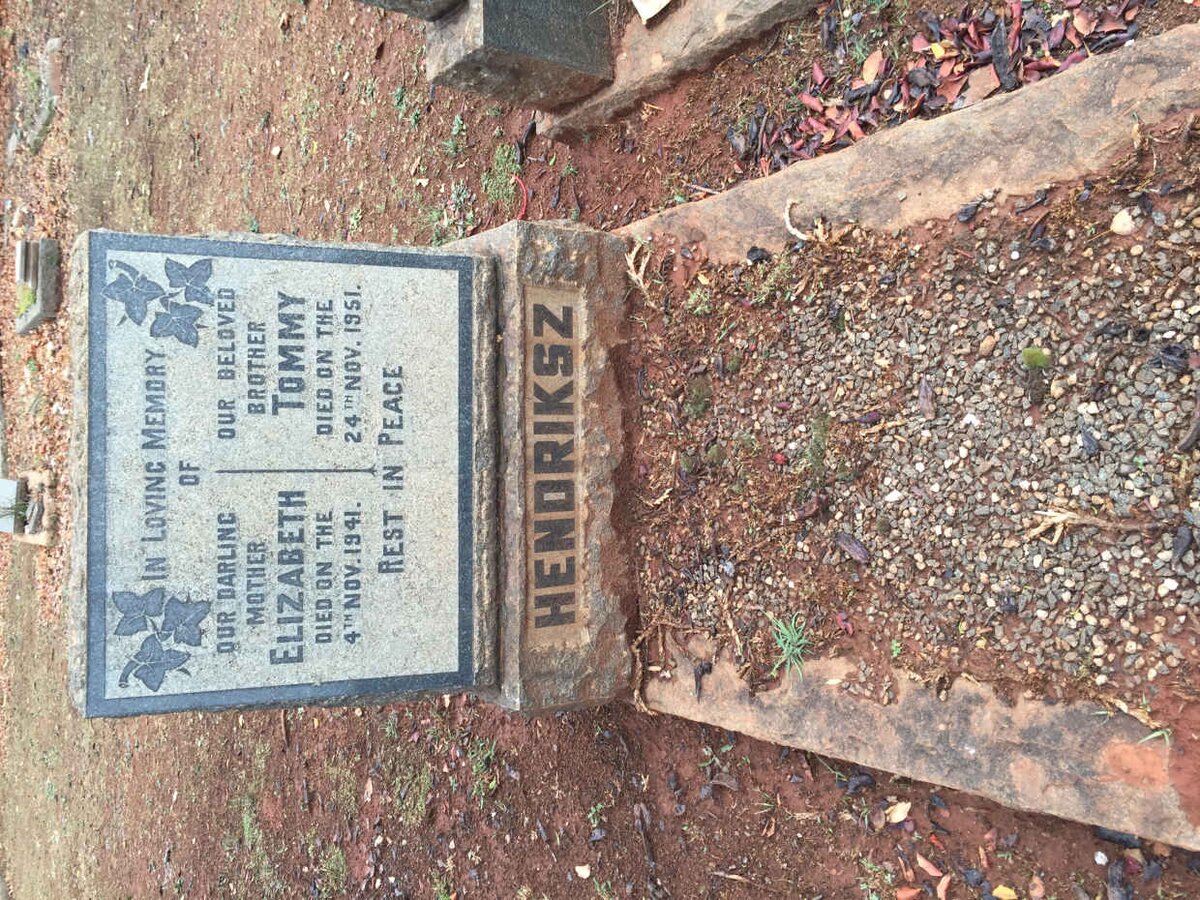 HENDRIKSZ Elizabeth -1941 :: HENDRIKSZ Tommy -1951