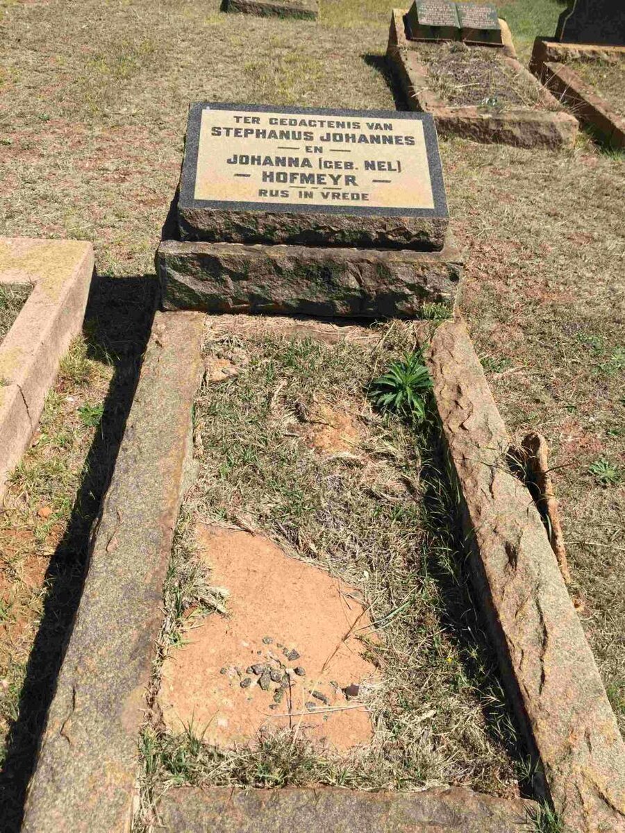HOFMEYR Stephanus Johannes &amp; Johanna NEL
