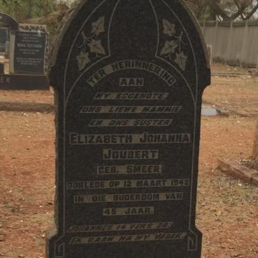 JOUBERT Elizabeth Johanna nee SMEER -1942