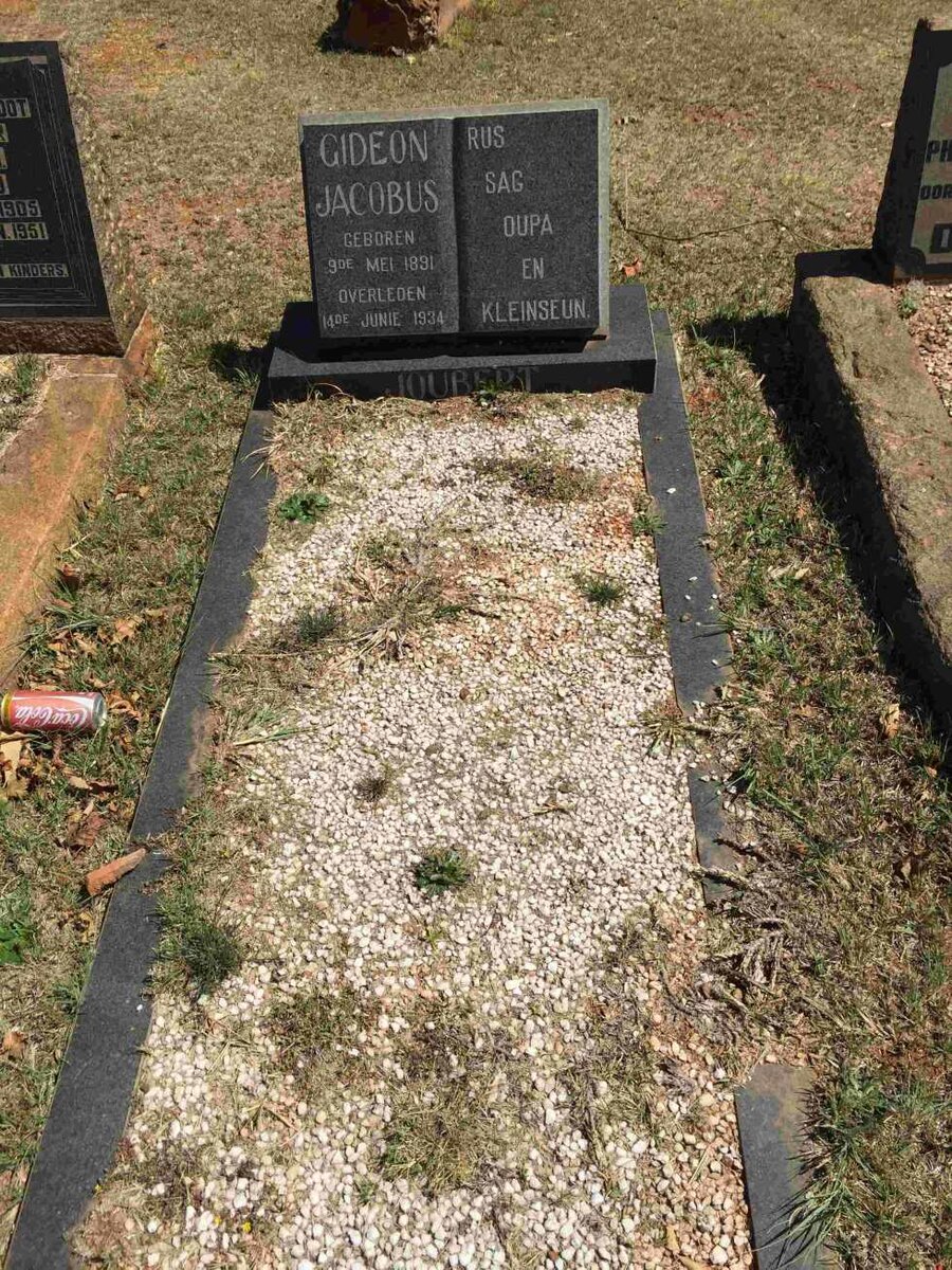 JOUBERT Gideon Jacobus 1891-1934