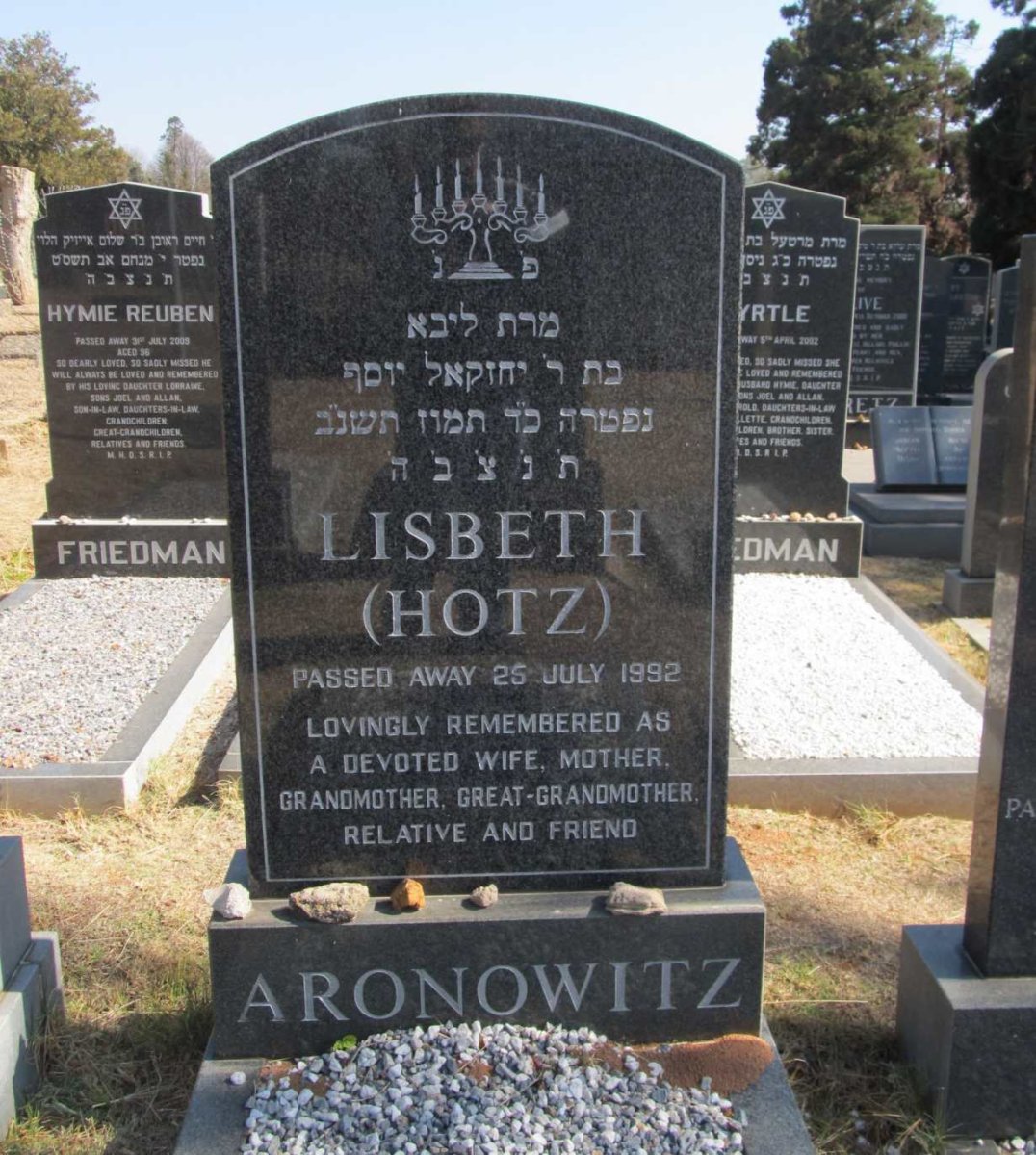 ARONOWITZ Lisbeth nee HOTZ -1992