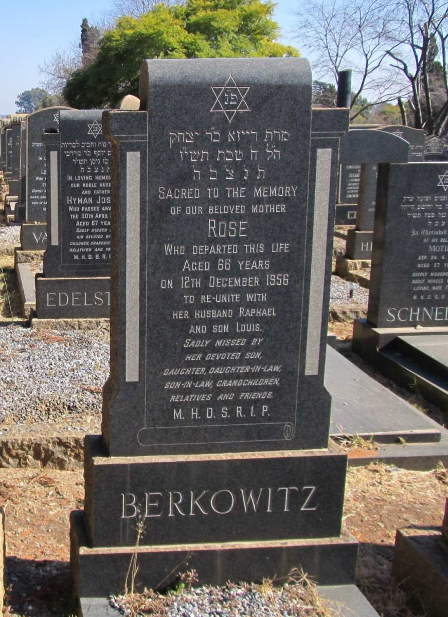 BERKOWITZ Rose -1956