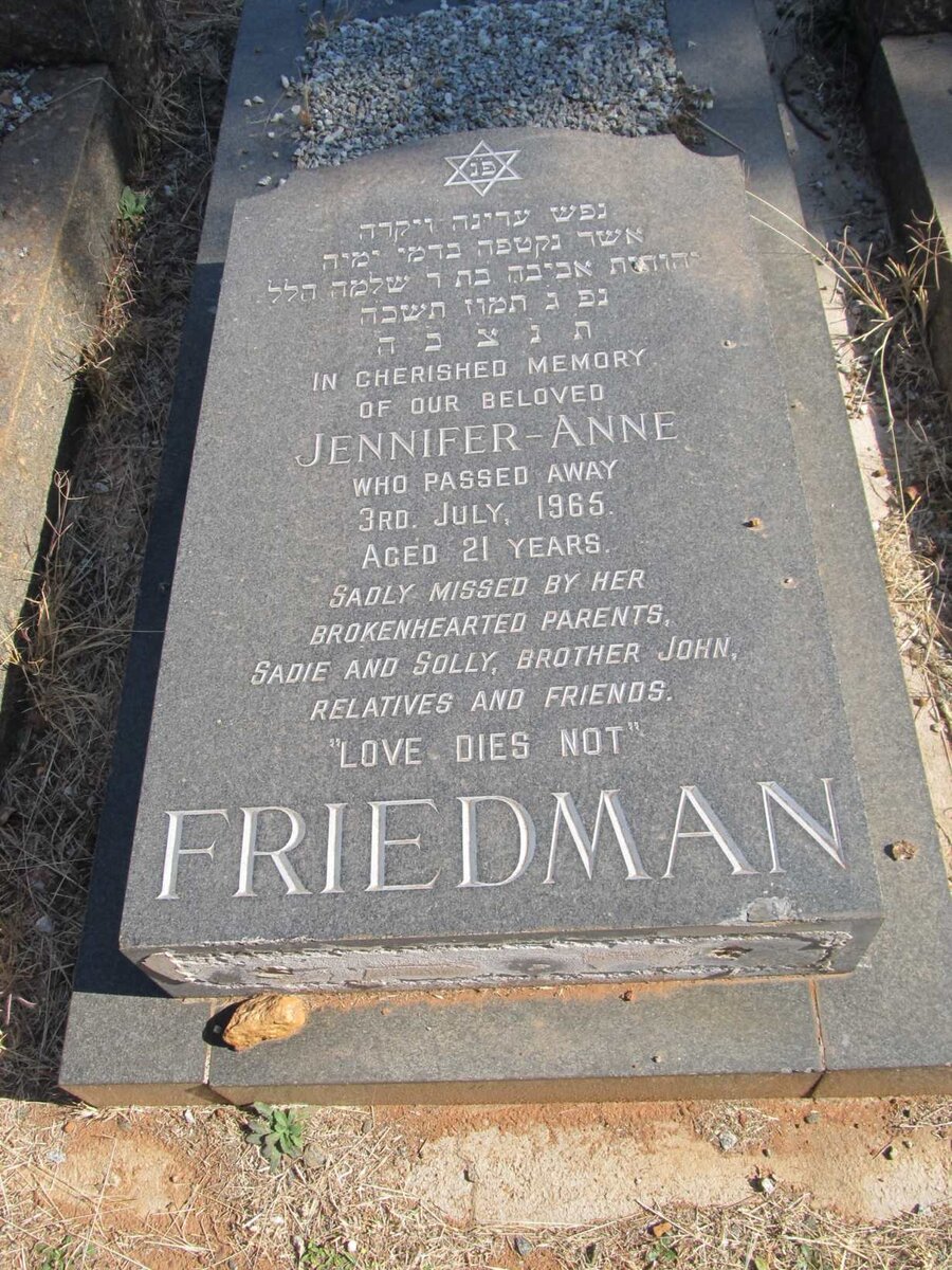 FRIEDMAN Jennifer-Anne -1965