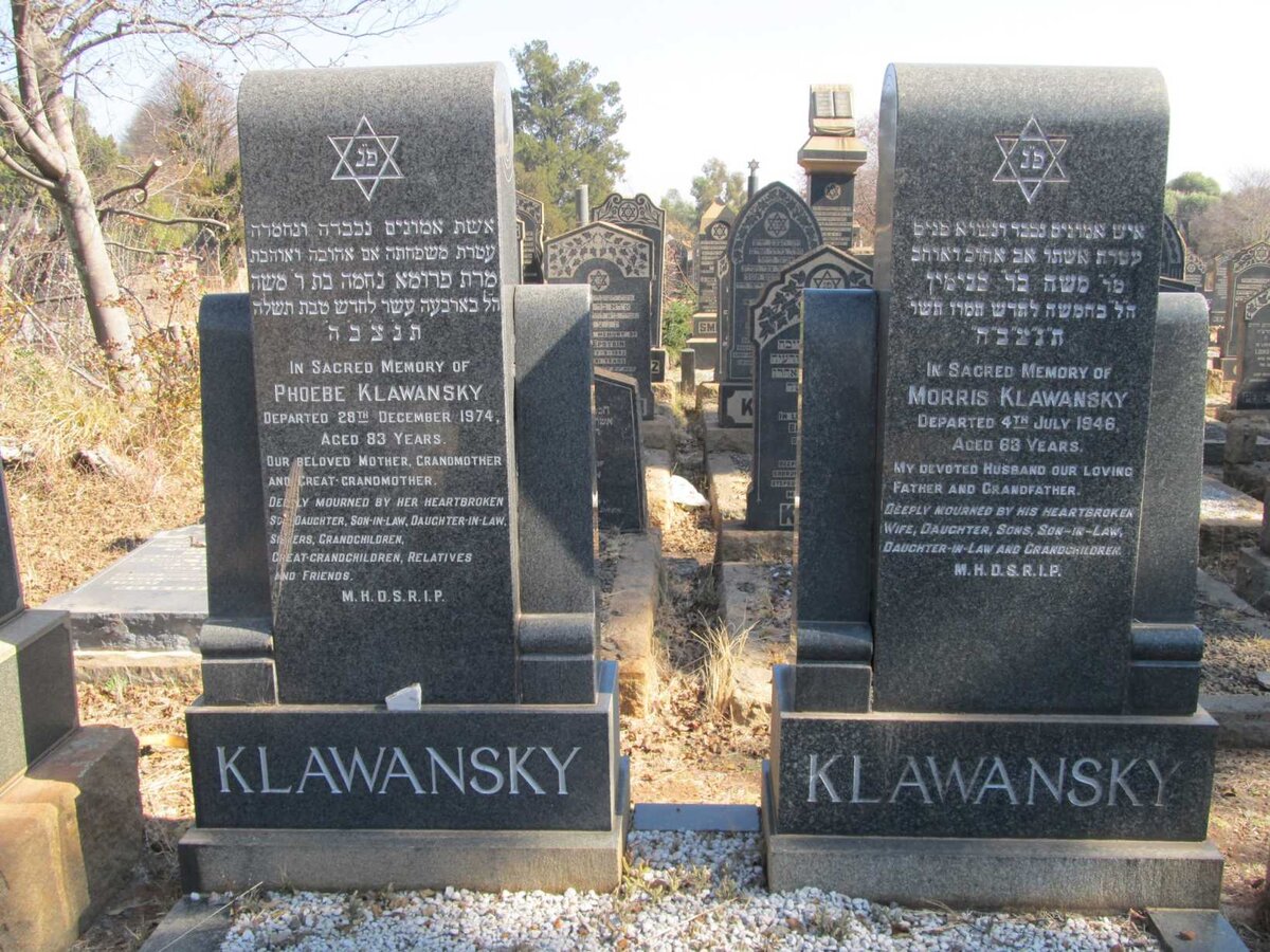 KLAWANSKY Morris -1946 &amp; Phoebe -1974