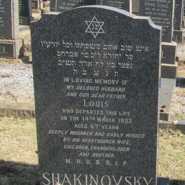 SHAKINOVSKY Louis -1952