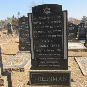 TREISMAN Chana Leibe -1961