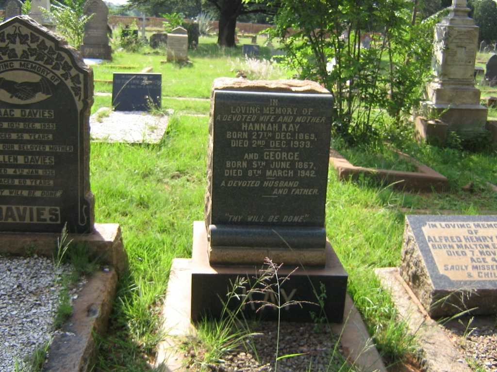 KAY George 1867-1942 &amp; Hannah 1869-1933