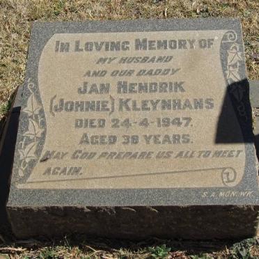 KLEYNHANS Jan Hendrik -1947