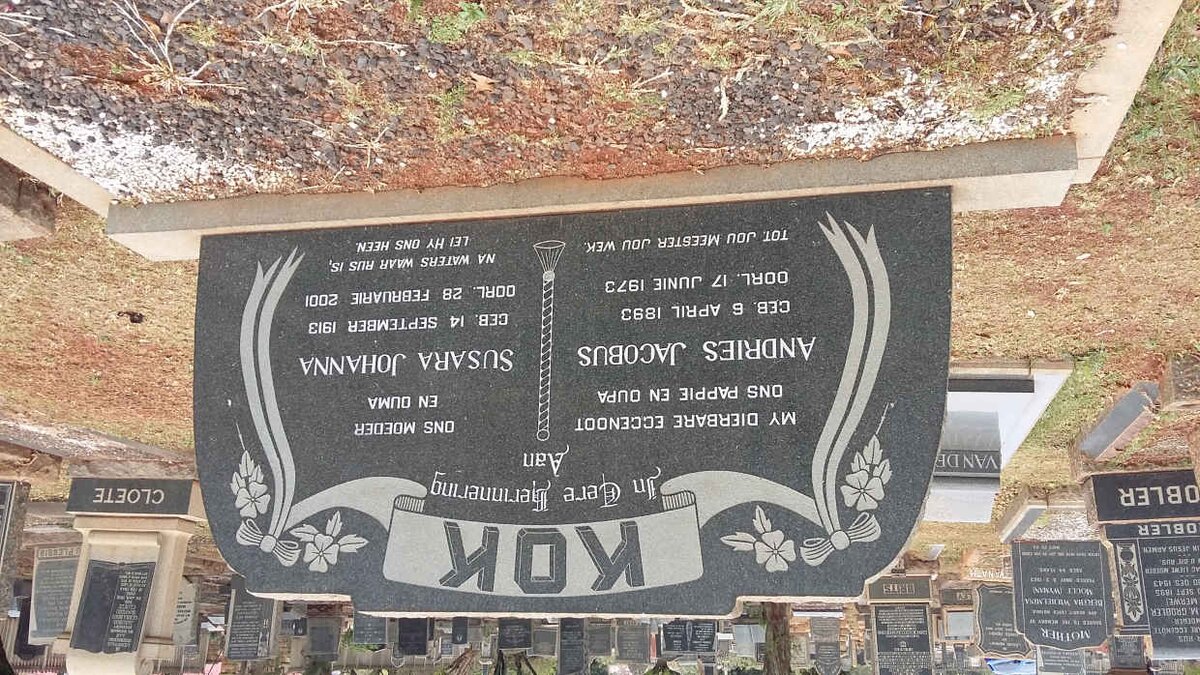 KOK Andries Jacobus 1893-1973 &amp; Susara Johanna 1913-2001