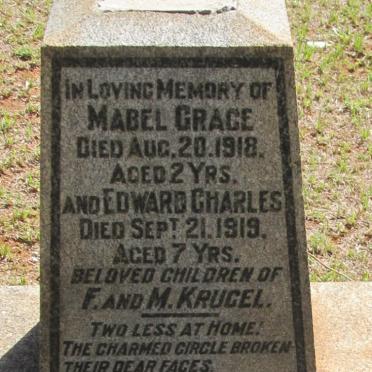 KRUGEL Mabel Grace -1918 :: KRUGEL Edward Charles -1919 