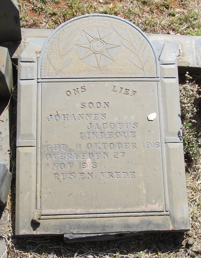 LINDEQUE Johannes Jacobus 1918-1918