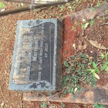 MATTHEWS George Samuel Melville 1893-1939