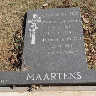 MAARTENS Paulus Johannes 1875-1934 &amp; Judith A.M.C.J. 1884-1941