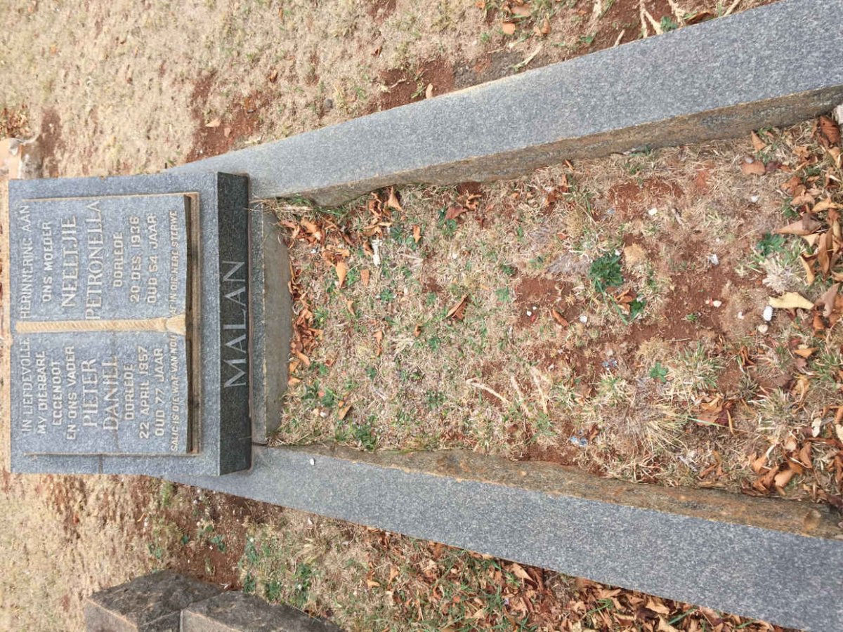 MALAN Pieter Daniel -1957 &amp; Neeltjie Petronella -1936