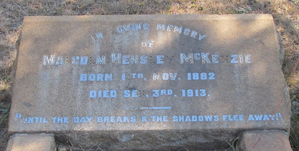 MCKENZIE Malcolm Hensley 1882-1913
